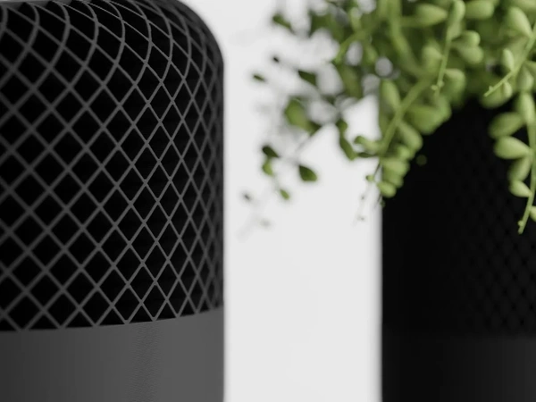 Modern Apple Home Pot - 08 cm, Black