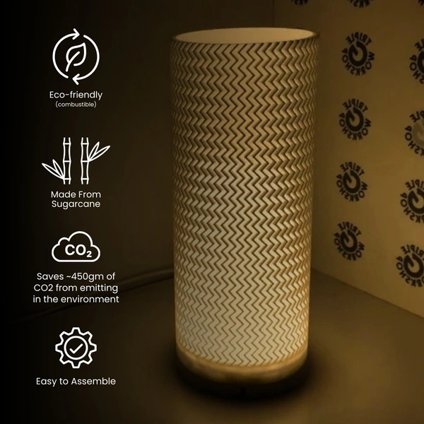 Mesmerizing ZigZag Lamp Shade - 10 cm, Chalky