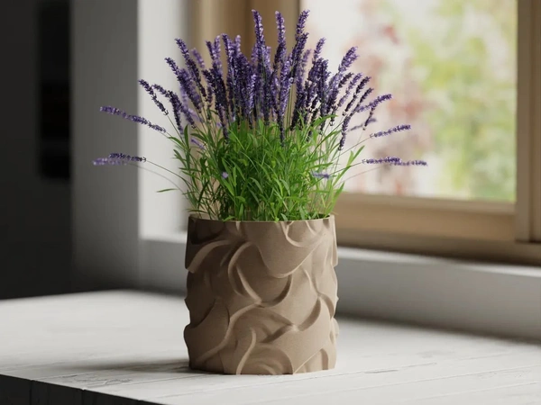 Wavy Pattern Planter Pot - 12 cm, New Orleans
