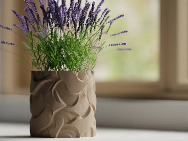 Wavy Pattern Planter Pot - 12 cm, New Orleans