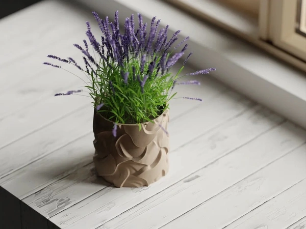 Wavy Pattern Planter Pot - 12 cm, New Orleans
