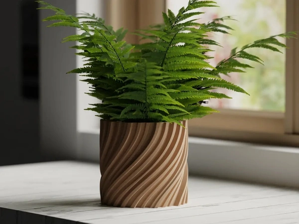Wavy Twisted Planter Pot - 12 cm, New Orleans