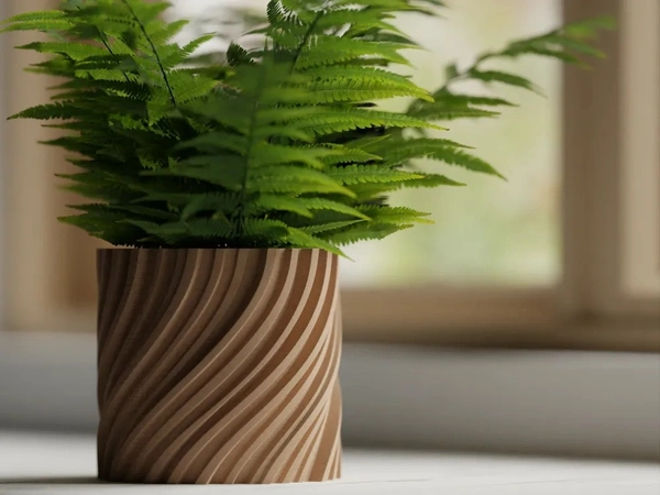 Wavy Twisted Planter Pot - 12 cm, New Orleans