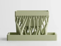 Organic Rectangular Planter - 10 cm, Green Pea