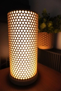 Honeycomb Style Lamp - 12 cm, Chalky