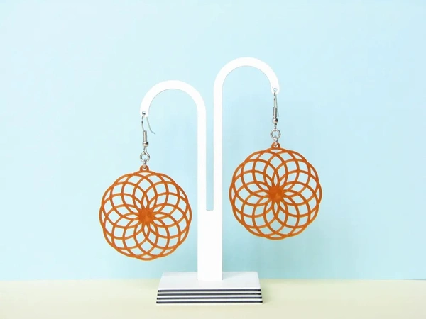 Sacred Geometry Earrings - Chartreuse Yellow