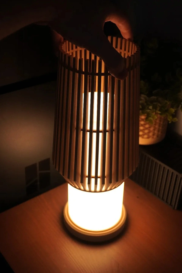 Slatted Line Lamp - 12 cm, Chalky