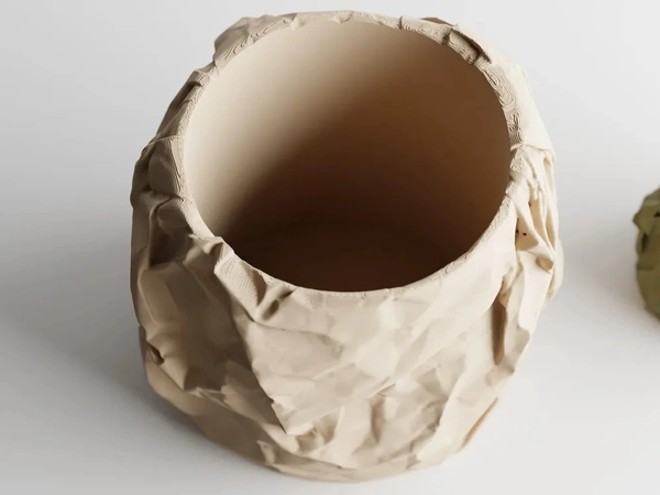 Crumbled Paper Pot - 10.7 cm, New Orleans