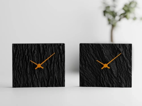 Charcoal / Wood Pattern - 12.7 cm, Black