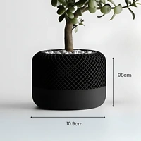 Modern Apple Home Pot - 08 cm, Black