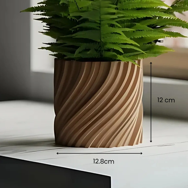 Wavy Twisted Planter Pot - 12 cm, New Orleans