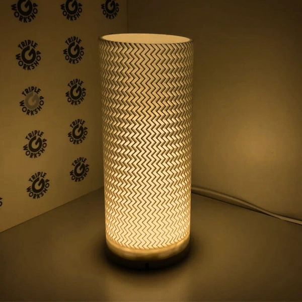Mesmerizing ZigZag Lamp Shade - 10 cm, Chalky