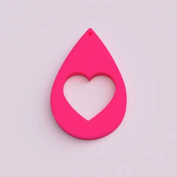 Heart Cropped Earring - Wild Strawberry