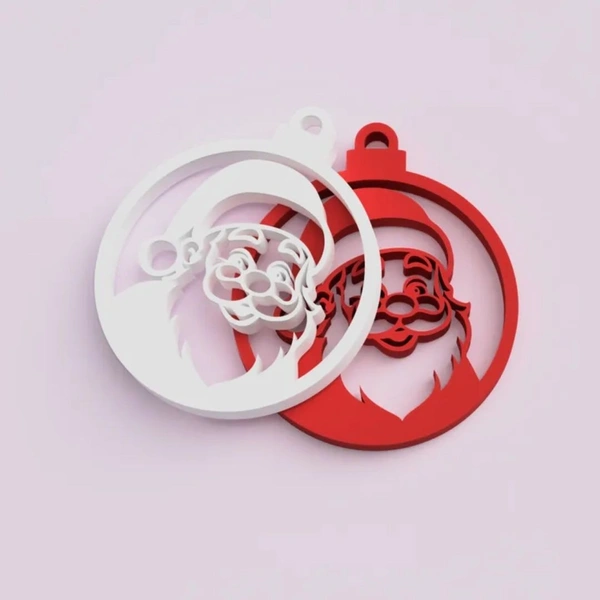 Santa Claus Earrings - White