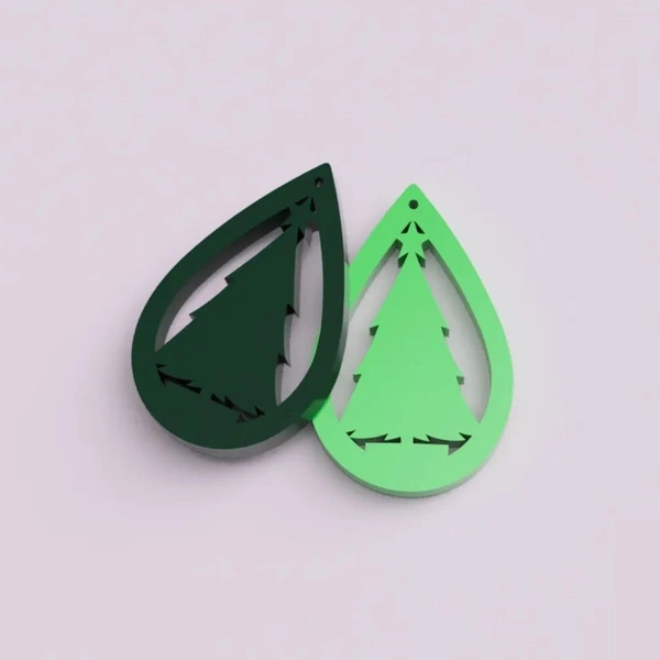 Pine Tree Earring - Harlequin