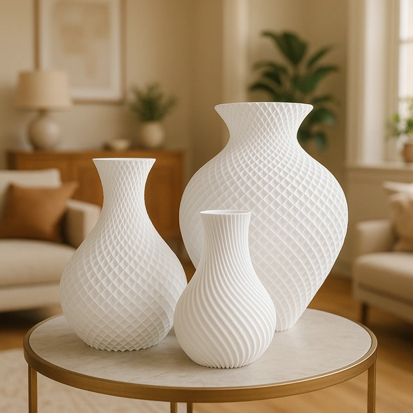 3 Vase Combo - White