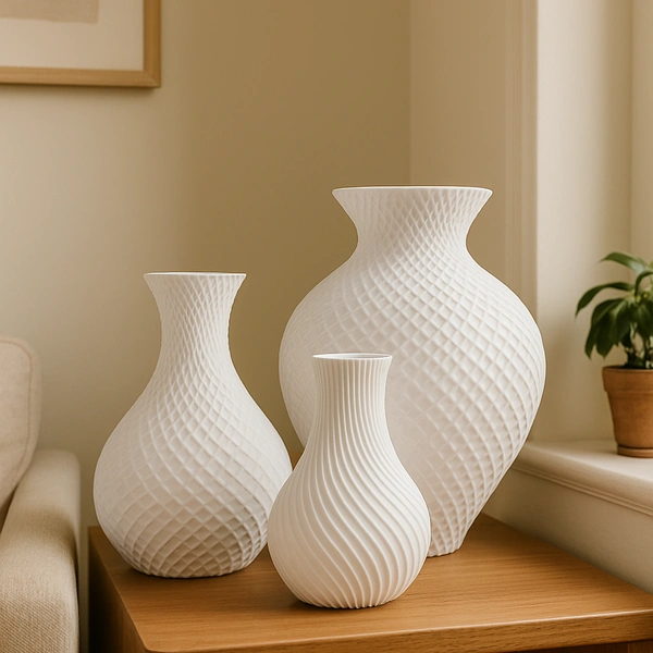 3 Vase Combo - White