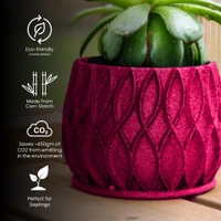 Modern Planter No Hole - 7 cm, Web Orange