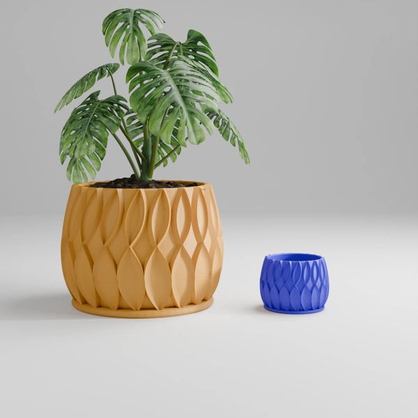 Modern Planter No Hole - 7 cm, Web Orange