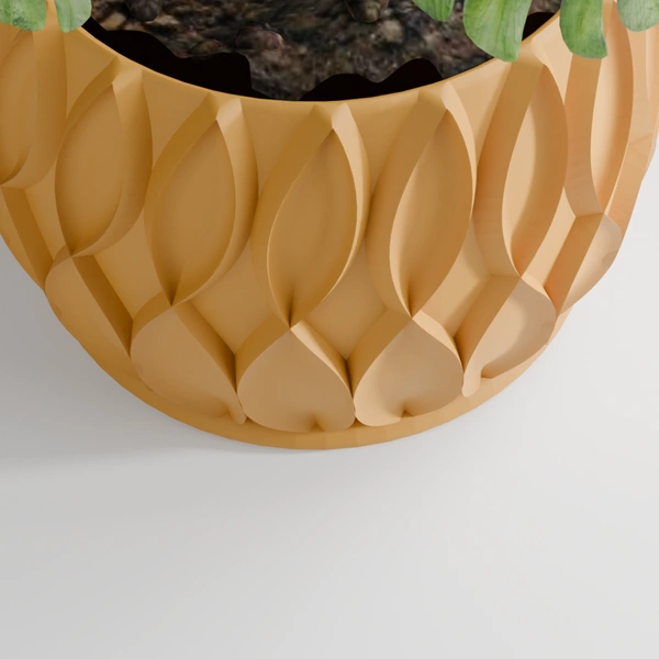 Modern Planter No Hole - 7 cm, Web Orange