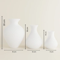 3 Vase Combo - White