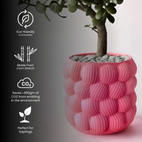 Styra Wall Planter 1.11 (Bubble Style) - 11 cm, Radical Red