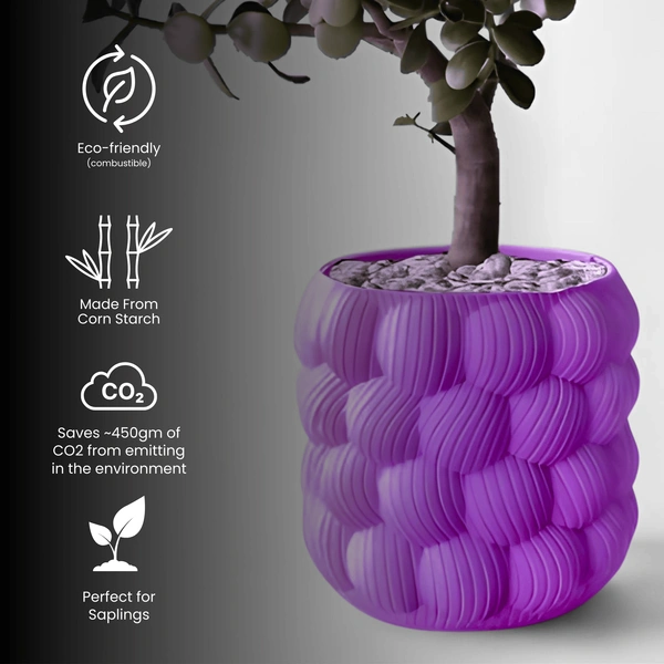 Wall Planter 1.11 (Bubble Style) - 11 cm, Purple
