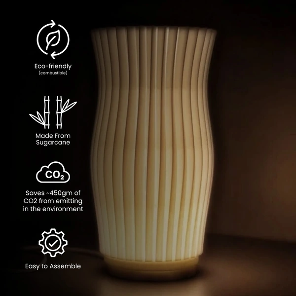 Mystery Box Style Lamp Shade - 10 cm, Chalky