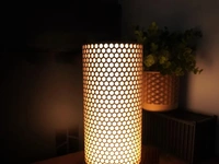 Honeycomb Style Lamp - 12 cm, Chalky