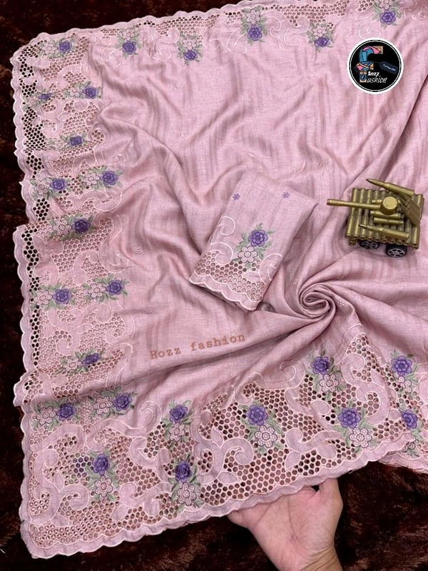 टुसार कोटन सारी | Tusar Cotton Saree - Light Pink, Saree-5.5mtr
Blouse-1 mtr