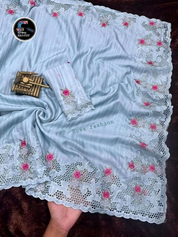 टुसार कोटन सारी | Tusar Cotton Saree - Portage Blue, Saree-5.5mtr
Blouse-1 mtr