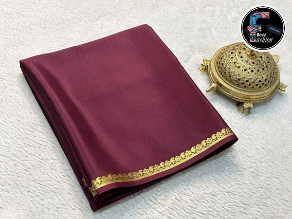 Viscose Silk Saree - Maroon, 120 GSM THICKNESS [Free Size]