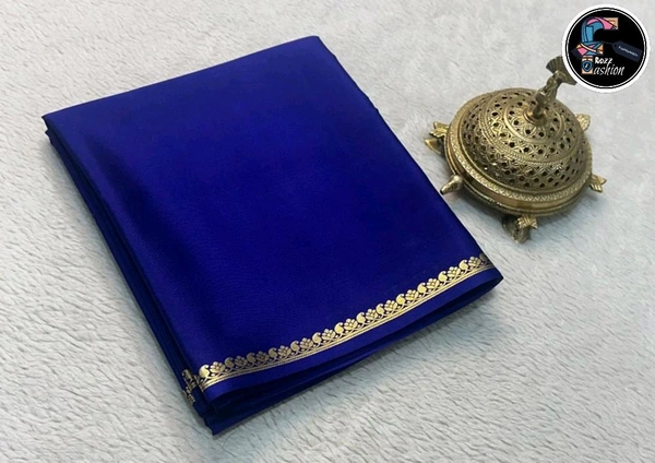 Viscose Silk Saree - Indigo, 120 GSM THICKNESS [Free Size]