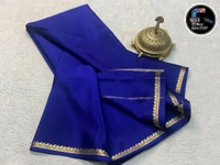 Viscose Silk Saree - Indigo, 120 GSM THICKNESS [Free Size]