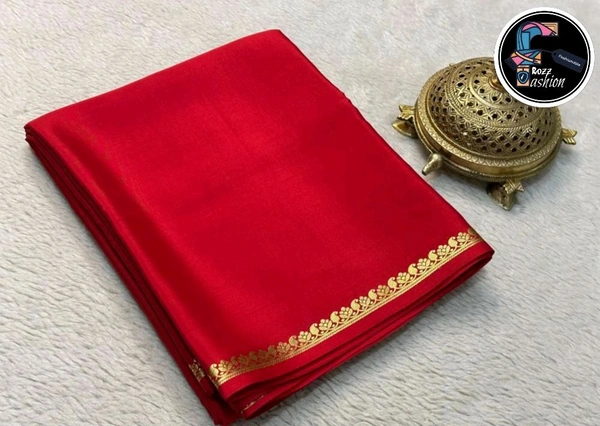 Viscose Silk Saree - Red, 120 GSM THICKNESS [Free Size]