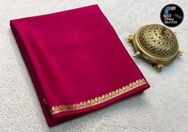 Viscose Silk Saree - Lipstick, 120 GSM THICKNESS [Free Size]