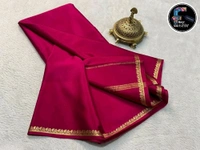 Viscose Silk Saree - Lipstick, 120 GSM THICKNESS [Free Size]