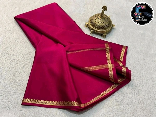 Viscose Silk Saree - Lipstick, 120 GSM THICKNESS [Free Size]