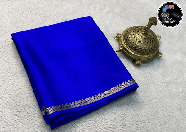 Viscose Silk Saree - Blue, 120 GSM THICKNESS [Free Size]