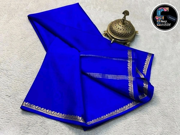 Viscose Silk Saree - Blue, 120 GSM THICKNESS [Free Size]