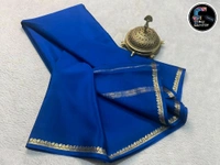 Viscose Silk Saree - Royal Blue, 120 GSM THICKNESS [Free Size]