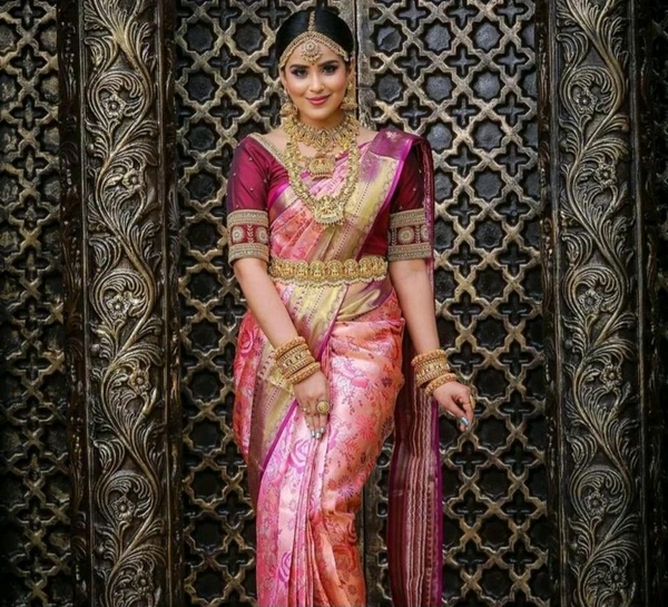 Pink Red PATTU SAREE [Soft SILK] - Saree: 5.50Mtr Blouse:0.80Mtr