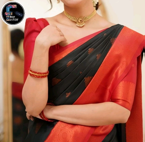 Silk Saree with beautiful Zari work  - Shaft, Saree: 5.50Mtr Blouse:0.80Mtr
