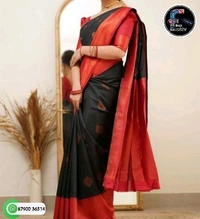 Silk Saree with beautiful Zari work  - Shaft, Saree: 5.50Mtr Blouse:0.80Mtr