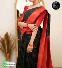Silk Saree with beautiful Zari work  - Shaft, Saree: 5.50Mtr Blouse:0.80Mtr