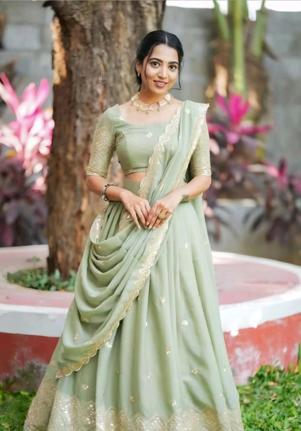 Lehenga Choli With HeavyEmbroidery & Sequence Work| लहंगा चोली
              - Pine Glade, L