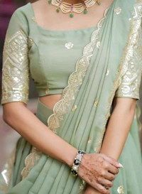 Lehenga Choli With HeavyEmbroidery & Sequence Work| लहंगा चोली
              - Pine Glade, L