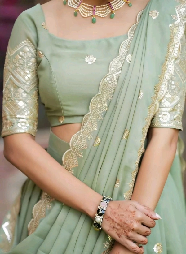 Lehenga Choli With HeavyEmbroidery & Sequence Work| लहंगा चोली
              - Pine Glade, L