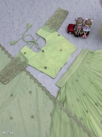 Lehenga Choli With HeavyEmbroidery & Sequence Work| लहंगा चोली
              - Pine Glade, M