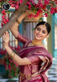 Pure Banarasi Soft Silk Sarees | मुलायम बनारसी साडी - Maroon, Free